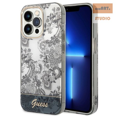 GUESS IPHONE 14 PRO PORCELAIN COLLECTION GUHCP14LHGPLHG SZARY/GREY