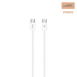 KABEL T-PHOX GLARY LITE SERIES 3A 1M USB-C/USB-C WHITE