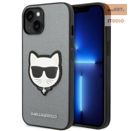 KARL LAGERFELD IPHONE 14 CHOUPETTE HEAD PATCH KLHCP14SSAPCHG SREBRNY/SILVER