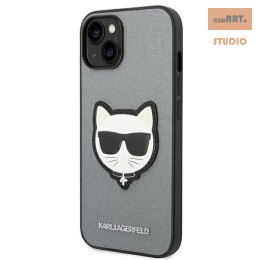 KARL LAGERFELD IPHONE 14 CHOUPETTE HEAD PATCH KLHCP14SSAPCHG SREBRNY/SILVER