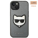 KARL LAGERFELD IPHONE 14 CHOUPETTE HEAD PATCH KLHCP14SSAPCHG SREBRNY/SILVER