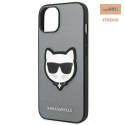 KARL LAGERFELD IPHONE 14 CHOUPETTE HEAD PATCH KLHCP14SSAPCHG SREBRNY/SILVER