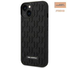 KARL LAGERFELD IPHONE 14 PLUS 3D BLACK MONOGRAM PATTERN KLHCP14MRUPKLPK