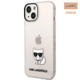 KARL LAGERFELD IPHONE 14 PLUS CHOUPETTE BODY KLHCP14MCTTRI PINK/TRANSPARENT