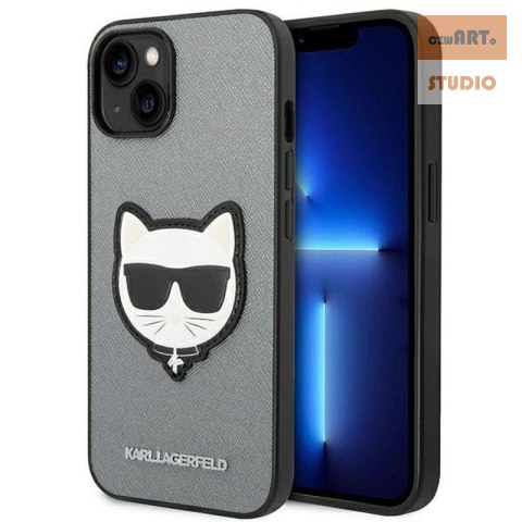 KARL LAGERFELD IPHONE 14 PLUS CHOUPETTE HEAD PATCH KLHCP14MSAPCHG SILVER