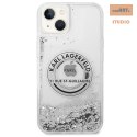 KARL LAGERFELD IPHONE 14 PLUS LIQUID GLITTER RSG LOGO KLHCP14MLCRSGRS SILVER