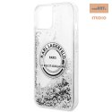 KARL LAGERFELD IPHONE 14 PLUS LIQUID GLITTER RSG LOGO KLHCP14MLCRSGRS SILVER