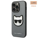 KARL LAGERFELD IPHONE 14 PRO CHOUPETTE HEAD PATCH KLHCP14LSAPCHG SILVER