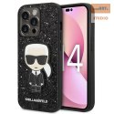 KARL LAGERFELD IPHONE 14 PRO MAX GLITTER FLAKES IKONIK KLHCP14XGFKPK BLACK