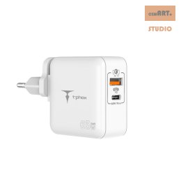 ŁAD SIEC T-PHOX MEGA T-PP09 GAN PD 65W USB/USB-C WHITE