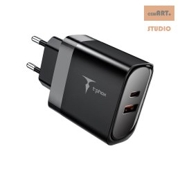 ŁAD SIEC T-PHOX STUDY SERIES T-PP07 47W USB/USB-C BLACK