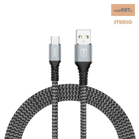 KABEL T-PHOX JAGGER TYPE-C GREY 1M ; 2.4A