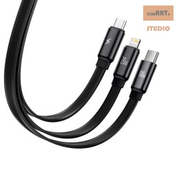 KABEL BASEUS 3IN1 TRACTION 100W 1,7M USB/USB-C/MICRO-USB/LIGHTNING ZWIJANY