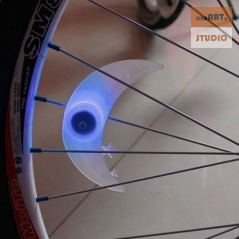 LAMPKA LED NAKŁADKA NA SZPRYCHY DO ROWERU - księżyc LAMPKA LED NAKŁADKA NA SZPRYCHY DO ROWERU - księżyc
