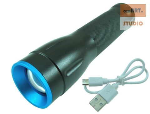 Metalowa latarka turystyczna POWER BANK Metalowa latarka turystyczna POWER BANK