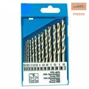 WIERTŁA DO METALU 1.5-6.5mm HSS 13szt BIAŁE WIERTŁA DO METALU 1.5-6.5mm HSS 13szt BIAŁE