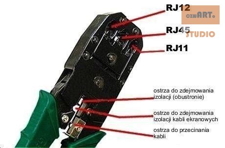 ZACISKARKA WTYKÓW SIECIOWYCH RJ11 RJ12 RJ45 ZACISKARKA WTYKÓW SIECIOWYCH RJ11 RJ12 RJ45