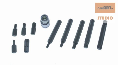 Zestaw bitów SPLINE, 12-kątnych 10 szt. + adapter Zestaw bitów SPLINE, 12-kątnych 10 szt. + adapter