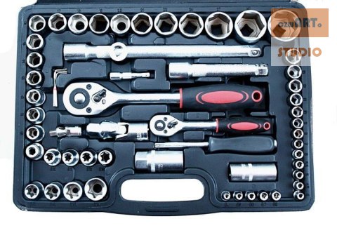 Zestaw kluczy nasdowych 1/4'' + 1/2'' CV 108 elementów Zestaw kluczy nasdowych 1/4'' + 1/2'' CV 108 elementów