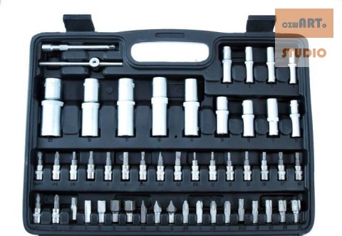 Zestaw kluczy nasdowych 1/4'' + 1/2'' CV 108 elementów Zestaw kluczy nasdowych 1/4'' + 1/2'' CV 108 elementów