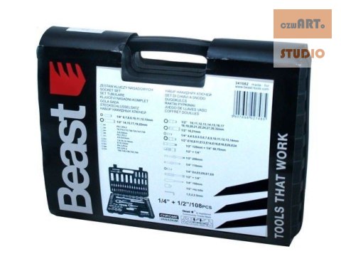Zestaw kluczy nasdowych 1/4'' + 1/2'' CV 108 elementów Zestaw kluczy nasdowych 1/4'' + 1/2'' CV 108 elementów