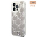 KARL LAGERFELD IPHONE 14 PRO LIQUID GLITTER MONOGRAM KLHCP14LLMNMS SILVER