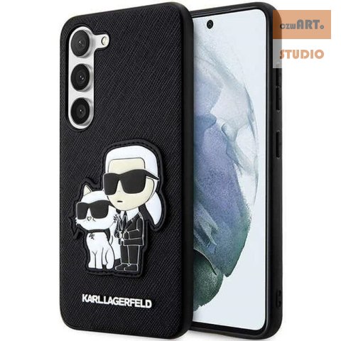 KARL LAGERFELD SAM S23+ SAFFIANO KARL&CHOUPETTE KLHCS23MSANKCPK BLACK