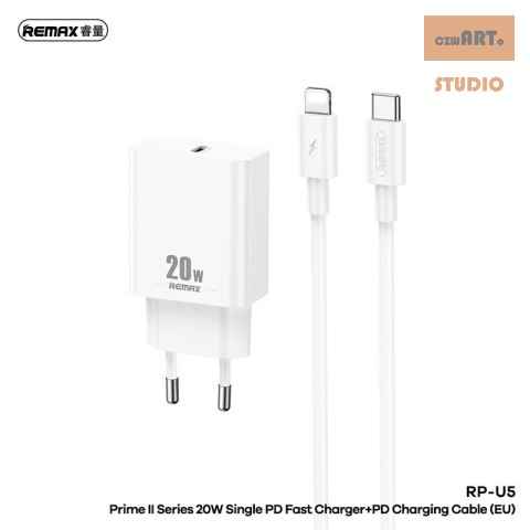 ŁAD SIEC REMAX PRIME II SERIES 20W RP-U5 + KABEL USB-C/LIGHTNING 1M