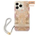 GUESS IPHONE 13 PRO MAX FLOWER STRAP GUHCP13XHFLSD ZŁOTY/GOLD