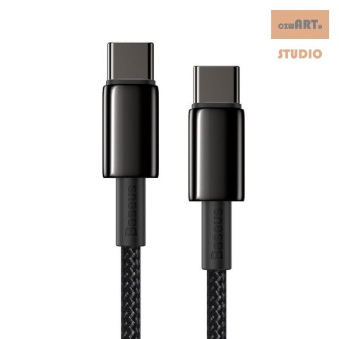 KABEL BASEUS TUNGSTEN GOLD TYPE-C/TYPE-C 100W 2M BLACK FAST CHARGE KABEL BASEUS TUNGSTEN GOLD TYPE-C/TYPE-C 100W 2M BLACK FAST CHARGE
