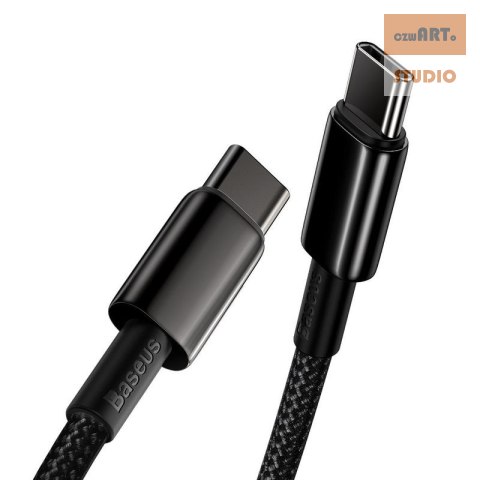 KABEL BASEUS TUNGSTEN GOLD TYPE-C/TYPE-C 100W 2M BLACK FAST CHARGE KABEL BASEUS TUNGSTEN GOLD TYPE-C/TYPE-C 100W 2M BLACK FAST CHARGE