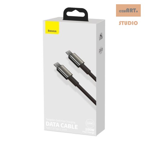 KABEL BASEUS TUNGSTEN GOLD TYPE-C/TYPE-C 100W 2M BLACK FAST CHARGE KABEL BASEUS TUNGSTEN GOLD TYPE-C/TYPE-C 100W 2M BLACK FAST CHARGE