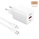 XO ŁAD SIEC L96 PD 30W QC 3.0 18W 1xUSB 1xUSB-C BIAŁA Kabel Lightning