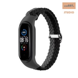 Opaska pleciona Smart Band M3/M4/M5/M6 GRAY-BLACK / SZARO-CZARNY