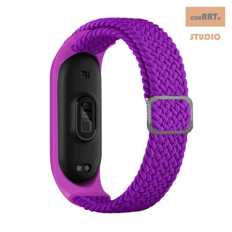 Opaska pleciona Smart Band M3/M4/M5/M6 PURPLE / FIOLETOWY