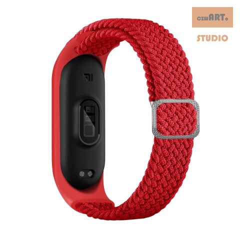 Opaska pleciona Smart Band M3/M4/M5/M6 RED / CZERWONY