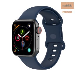 Pasek silikonowy Apple watch 42/44/45mm dark blue M