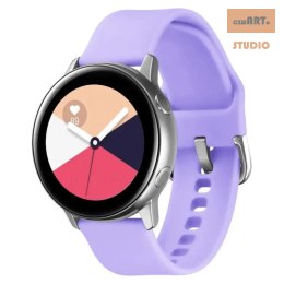 SILIKONOWA OPASKA DO SMARTWATCH 20MM UNIWERSALNA, PURPLE / FIOLETOWY