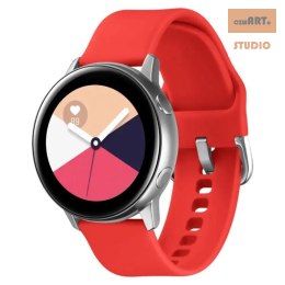 SILIKONOWA OPASKA DO SMARTWATCH 20MM UNIWERSALNA, RED / CZERWONY