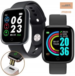 SMARTWATCH Y68S BLACK / CZARNY