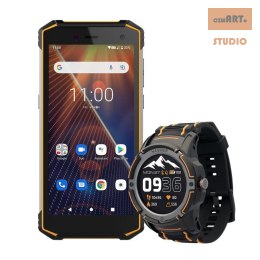 ZESTAW SMARTFON HAMMER ENERGY 2 ECO ORANGE/POMARAŃCZOWY + HAMMER WATCH PLUS