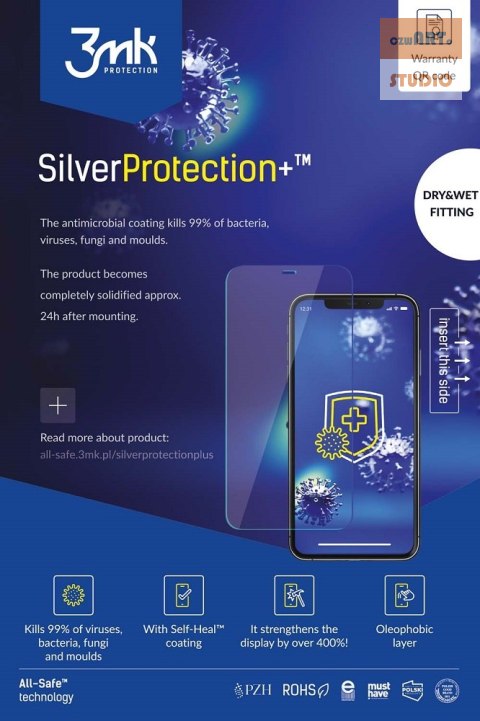 3MK AIO SILVERPROTECTION+ PHONE 5szt DRY-WET