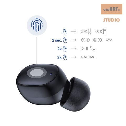3MK SŁUCHAWKI FLOWBUDS BLACK BEZPRZEWODOWE 3MK SŁUCHAWKI FLOWBUDS BLACK BEZPRZEWODOWE