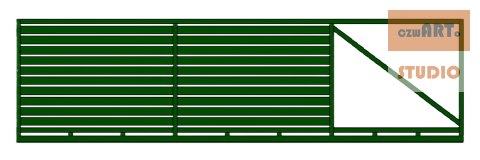 Brama przesuwna WALL 100 - 4,00 m - antracyt , brązowa , czarna , szara , zielona