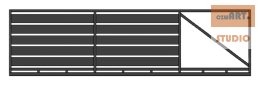 Brama przesuwna WALL 200 - 3,00 m - antracyt , brązowa , czarna , szara , zielona