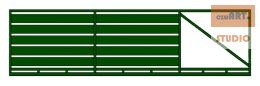 Brama przesuwna WALL 200 - 4,00 m - antracyt , brązowa , czarna , szara , zielona