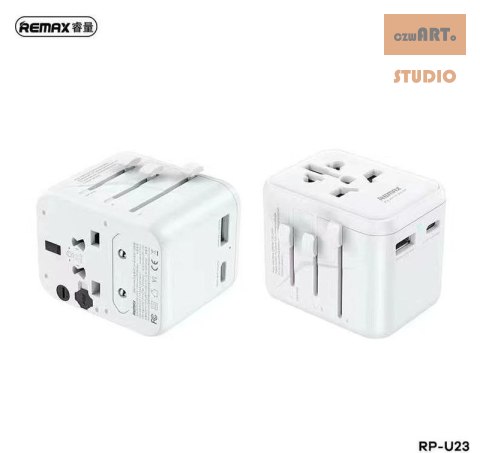 ŁAD PODRÓŻNA REMAX ASTRO SERIES RP-U23 EU/US/CN/AU 2.4A WHITE