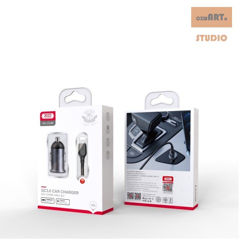 XO ŁAD SAM CC46 QC 18W USB SZARA + KABEL LIGHTNING XO ŁAD SAM CC46 QC 18W USB SZARA + KABEL LIGHTNING