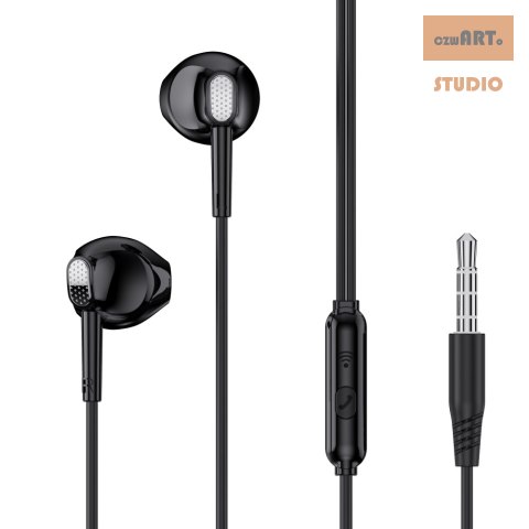 XO SŁUCHAWKI PRZEWODOWE EP52 DOUSZNE CZARNE JACK 3,5mm
