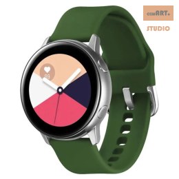 SILIKONOWA OPASKA DO SMARTWATCH 20MM UNIWERSALNA, DARK GREEN / ZIELONY